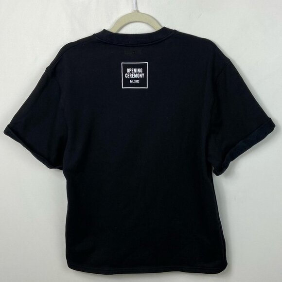 Opening Ceremony IOU Short Sleeve Sweatshirt Tee Size XS Bling Sequins Top Shirt - Picture 6 of 11